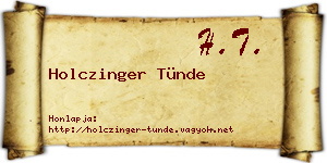Holczinger Tünde névjegykártya